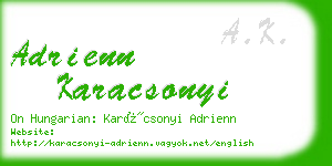 adrienn karacsonyi business card